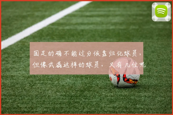 国足的确不能过分依靠归化球员，但像武磊这样的球员，又有几位呢